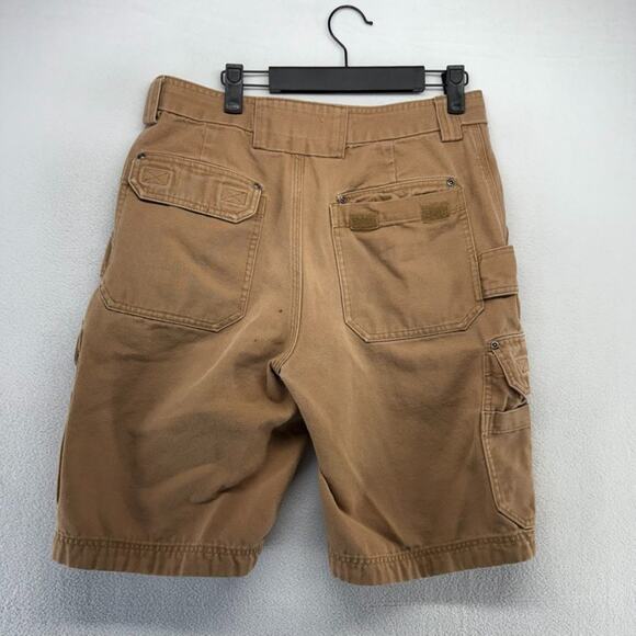Duluth Trading Shorts Men's 32 Brown Fire Hose Cargo Baggy Canvas Heavyweight - Picture 5 of 7